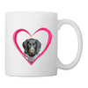 German Wirehaired Pointer On Heart Print Coffee/Tea Mug - white