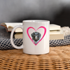 German Wirehaired Pointer On Heart Print Coffee/Tea Mug - white