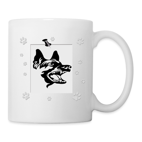 German Shepherd Face Print Coffee/Tea Mug - white
