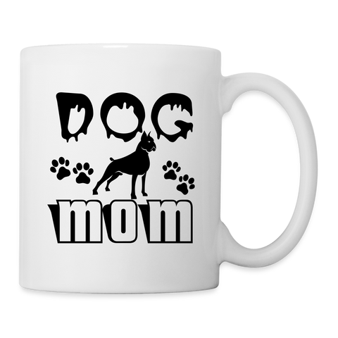 Dog Mom Print Coffee/Tea Mug - white