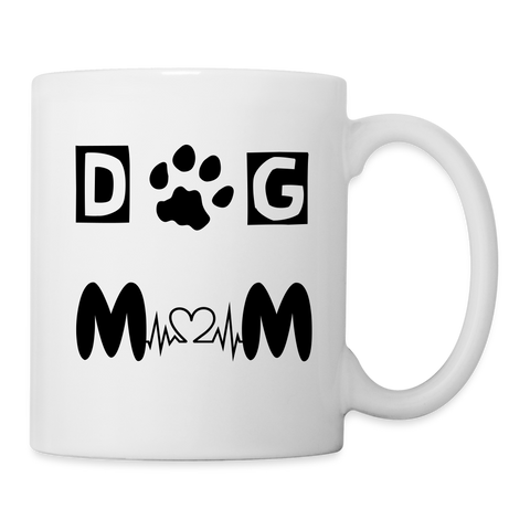 Dog Mom Art Print Coffee/Tea Mug - white