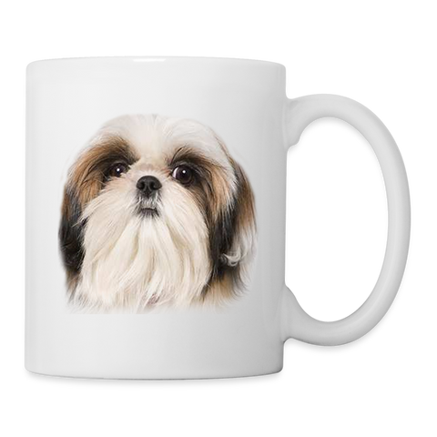 Shih Tzu Face Print Coffee/Tea Mug - white