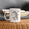 Horse Face Print Coffee/Tea Mug - white