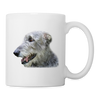 Irish Wolfhound Face Print Coffee/Tea Mug - white