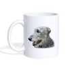 Irish Wolfhound Face Print Coffee/Tea Mug - white