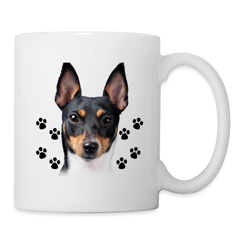 Toy Fox Terrier Face Print Coffee/Tea Mug - white