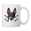 Toy Fox Terrier Face Print Coffee/Tea Mug - white