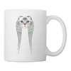 Cat With Wing Art Print Coffee/Tea Mug - white