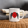 Lion Face With Wing Print Coffee/Tea Mug - white