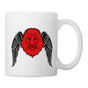 Lion Face With Wing Print Coffee/Tea Mug - white