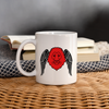 Lion Face With Wing Print Coffee/Tea Mug - white