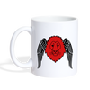 Lion Face With Wing Print Coffee/Tea Mug - white