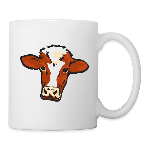 Hereford Cattle (Cow) Print Coffee/Tea Mug - white