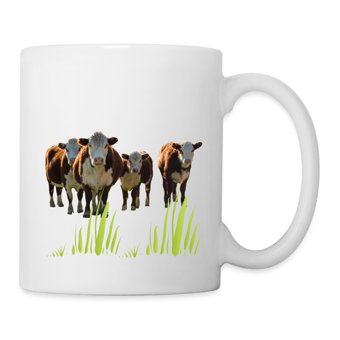 Hereford Cattle (Cow) Print Coffee/Tea Mug - white