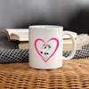 Greyhound Dog On Heart Print Coffee/Tea Mug - white