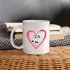 Greyhound Dog On Heart Print Coffee/Tea Mug - white