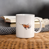 Texas Longhorn Cattle (Cow) Art Print Coffee/Tea Mug - white