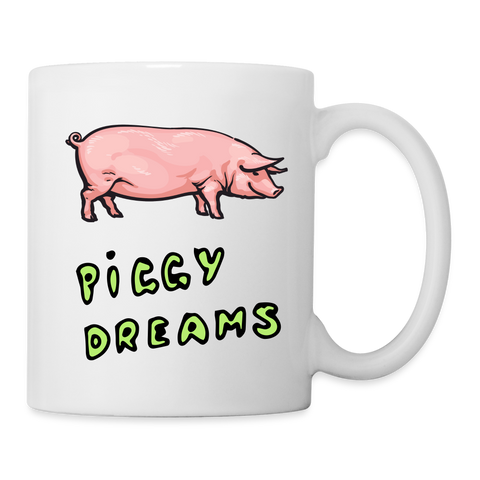 Piggy Dreams Print Coffee/Tea Mug - white
