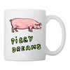 Piggy Dreams Print Coffee/Tea Mug - white