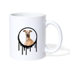 Greyhound Dog On Heart Print Coffee/Tea Mug - white