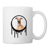 Greyhound Dog On Heart Print Coffee/Tea Mug - white