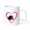 Greater Swiss Mountain Dog On Heart Print Coffee/Tea Mug - white