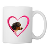 Greater Swiss Mountain Dog On Heart Print Coffee/Tea Mug - white