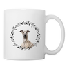 Greyhound Dog On Heart Print Coffee/Tea Mug - white