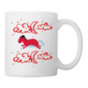 Unicorn in Sky Print Coffee/Tea Mug - white