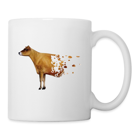 Jersey Cattle (Cow) Art Print Coffee/Tea Mug - white