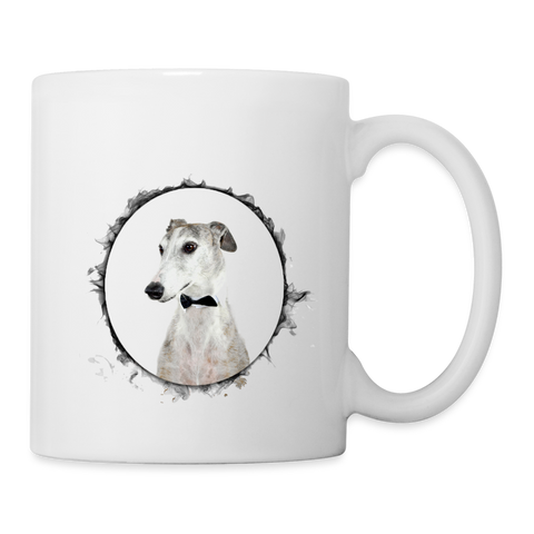 Lovely Greyhound Dog Print Coffee/Tea Mug - white