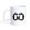 York Chocolate Cat Flame Print Coffee/Tea Mug - white