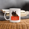 York Chocolate Cat Merry Christmas Print Coffee/Tea Mug - white