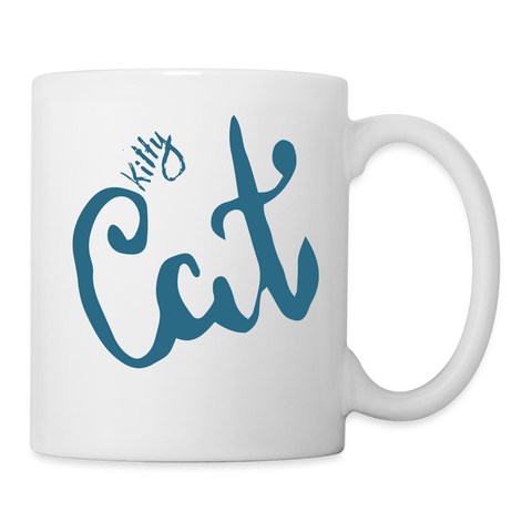 Kitty Cat Print Coffee/Tea Mug - white