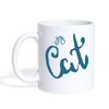 Kitty Cat Print Coffee/Tea Mug - white