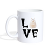 Turkish Angora Cat Love Print Coffee/Tea Mug - white