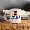 Mountain with Paws Print Coffee/Tea Mug - white