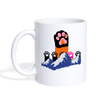 Mountain with Paws Print Coffee/Tea Mug - white