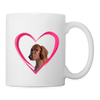 Irish Setter On Heart Print Coffee/Tea Mug - white