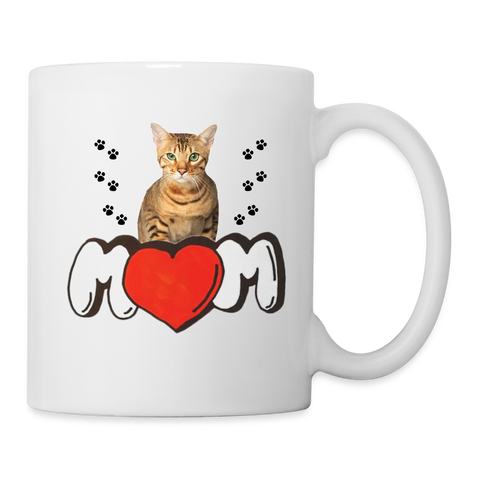 Serengeti Cat MOM Print Coffee/Tea Mug - white