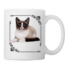 Snowshoe Cat Print Coffee/Tea Mug - white