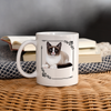 Snowshoe Cat Print Coffee/Tea Mug - white