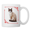 Cute Snowshoe Cat Print Coffee/Tea Mug - white