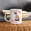 Cute Snowshoe Cat Print Coffee/Tea Mug - white