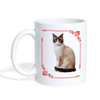 Cute Snowshoe Cat Print Coffee/Tea Mug - white