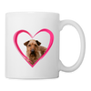 Irish Terrier On Heart Print Coffee/Tea Mug - white