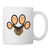 Savannah Cat Paws Art Print Coffee/Tea Mug - white