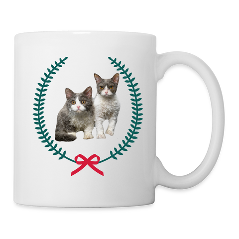 Selkirk Rex Cat Print Coffee/Tea Mug - white