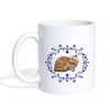 Selkirk Rex Cat Floral Print Coffee/Tea Mug - white