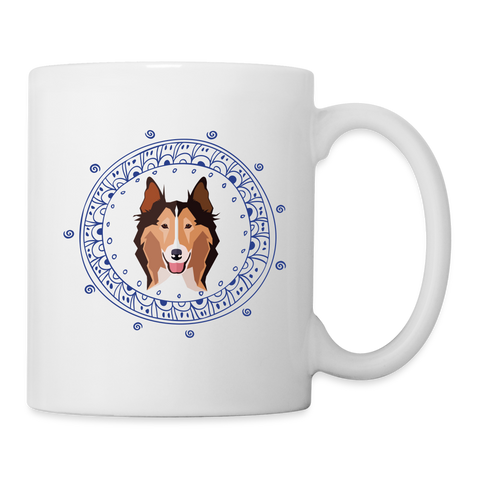 Collie Print Coffee/Tea Mug - white